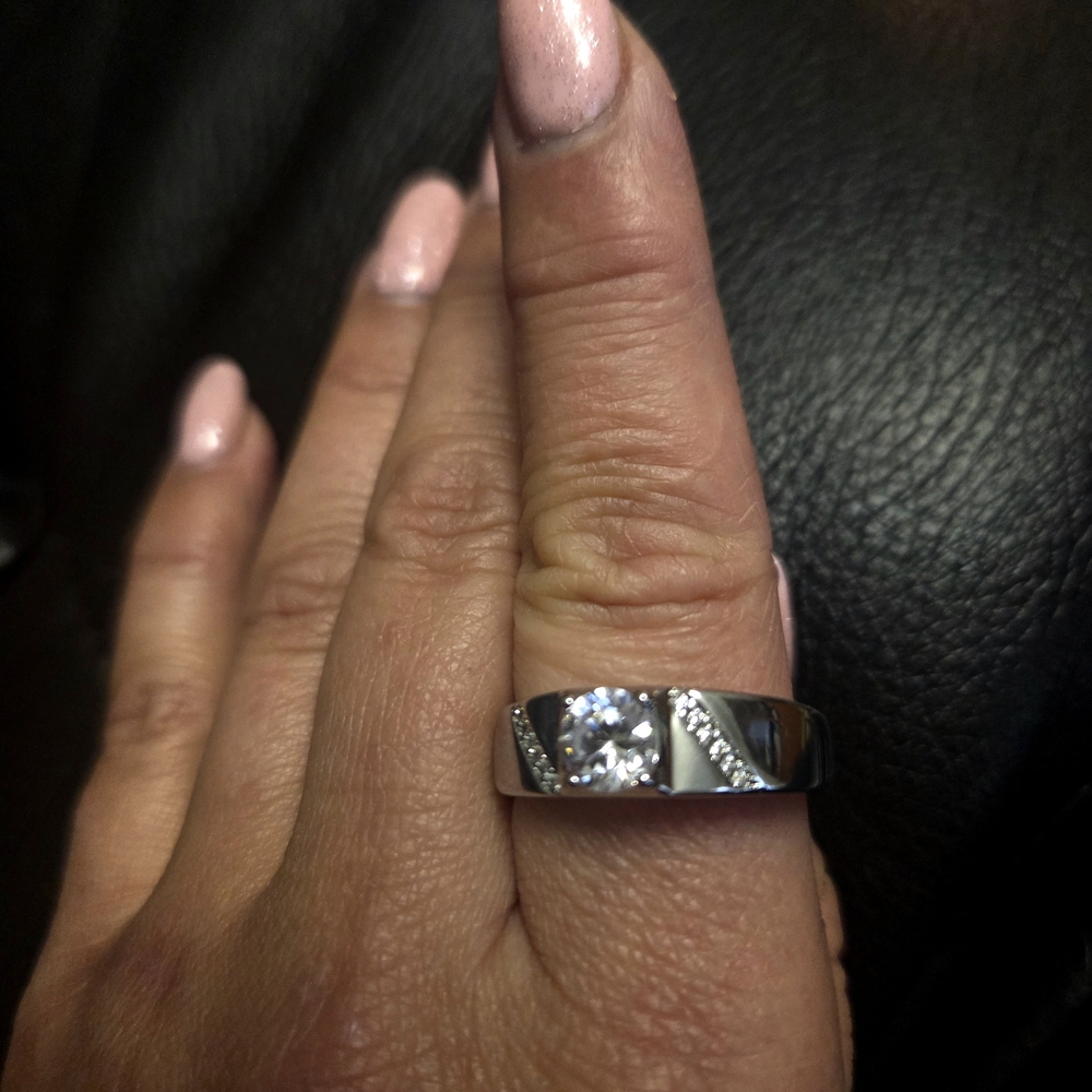 Solitaire Moissanite Ring Luxurious 925 Sterling 925 Silver Wedding Promise Enga